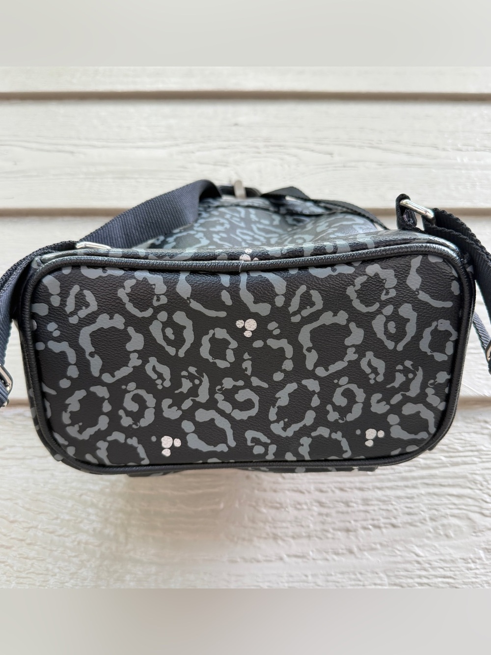 Disney Parks Animal Kingdom Black Leopard Print Icon Mini Backpack Hidden Mickey - Picture 5 of 16